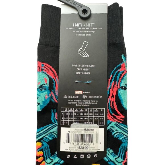 stance crew socks Marvel Guardians Of The Galaxy Large 9-13 light cushion new - Picture 4 of 6